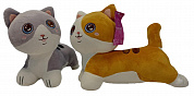 Supertoys Мягкая игрушка Кошка двухцветная с полосками 30 см, 2 цвета 10876 с 3 лет