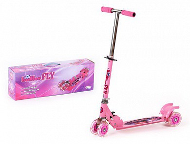 Slider Самокат 4-х колесный ButterFly розовый CMS010 с 2 лет