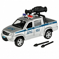 Технопарк Машина UAZ PickUp Полиция с пушкой 13 см, металл РIСКUР-12РОL-САNSR с 3 лет