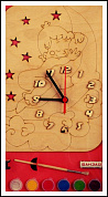 Бэмби Часы с циферблатом под роспись Медвежонок арт.ДНИ112 с 5 лет