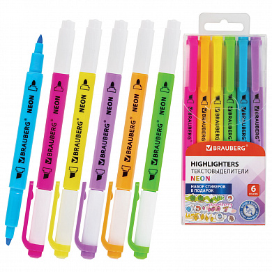 Brauberg ����� ����������������� ������������ 6 �������� ������ Twin Neon 1-5 �� 152517