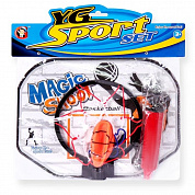 YG Sport Детская игра Баскетбол (щит с кольцом 28х22 см, мяч 10 см, насос) YG23C с 8 лет