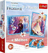 Trefl ���� ������������ ����� 3 � 1 Frozen-2 30�48 ��������� + ���� 24 �������� 90814 � 3 ���