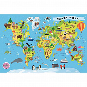 Trefl Пазлы для детей Карта мира 100 элементов арт.15527 с 5 лет