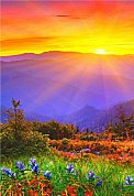 Алмазная картина Восход в горах 40х50 см с подрамником YSG2008 с 8 лет