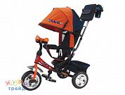 Beauty Велосипед 3-х колесный колеса EVA 8/10 с капюшоном оранжевый с 1 года
