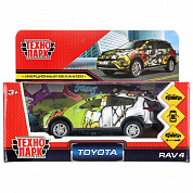 Технопарк Машина Toyota Toyota RAV4 Графити,12 см металл RАV4-12SRТ-SUР с 3 лет