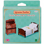 Sylvanian Families Классические коричневые кровать и комод 2075 с 3 лет