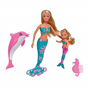 Simba Steffi Куклы Штеффи и Еви - русалочки с дельфином; 29 см 5733336 с 3 лет