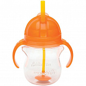 Munchkin Поильник - чашка Click Lock с трубочкой и ручками 207 мл оранжевый с 6 месяцев