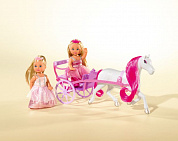 Simba Evi Кукла Еви Две принцессы и лошадь с каретой с 3 лет