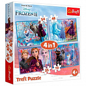 Trefl Пазл Путешествие в неизвестность 4 в 1 Frozen-2 35х48х54х70 элементов 34323 с 4 лет