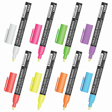 Brauberg ������� ������� Chalk liquid marker ���� 8 ������, 3 �� ��������� 152597