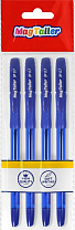 MagTaller Ручка шариковая Splash, синяя, 4 шт арт.200101/4C