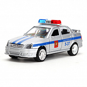 Технопарк Машина LADA Priora Полиция 12 см металлическая инерционная CT12-440-3 с 3 лет