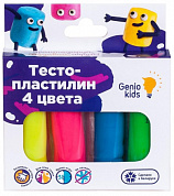 Genio Kids Набор для детской лепки Тесто-пластилин 4 цвета ТА1082 с 3 лет