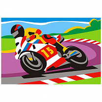 LORI Картина по номерам Спортивный мотоцикл для малышей Ркн-023 с 5 лет