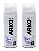 ARKO Пена для бритья Sensitive Extra для чувствительной кожи 400 мл 2 шт