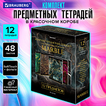 Brauberg ������� ���������� �������� 12 ��������� 48 �, SoftTouch, ������, Marble, 404326