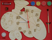 Бэмби Часы с циферблатом под роспись Паровозик арт.ДНИ 114 с 5 лет