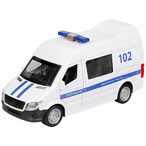 Технопарк Машина Полиция 20 см инерционная, со светом и звуком, белый А1117-4R с 3 лет