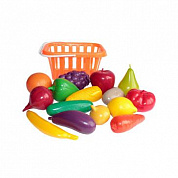 Совтехстром Игровой набор Фрукты и овощи (17 предметов) в корзине У758 с 3 лет