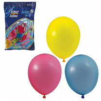 Веселая затея Шары воздушные 10 (25 см) комплект 100 шт 12 пастельных цветов 1101-0003