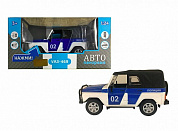 Автопанорама Машинка УАЗ-469 Полиция, белый, металл 1:24 JB1200146 с 3 лет