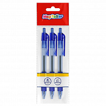 MagTaller Ручка автоматическая шариковая Comfort, 0,5мм, синяя, 3 шт арт.200262/3С