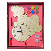 Бэмби Часы с циферблатом под роспись Пони с красками арт.ДНИ 7818 с 5 лет