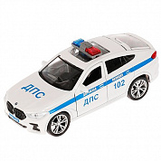 Технопарк Машина BMW X6 Полиция 12 см инерционная, металл Х6-12РОL-WН с 3 лет