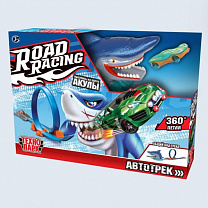 Технопарк Автотрек Road Racing с акулой, 1 машинка, 1 петля RR-ТRК-257-R с 3 лет