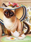 Картина по номерам Леди кошка Роспись по холсту 40х50 см BFB1391 с 8 лет
